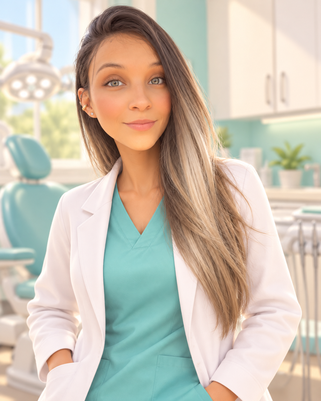 Ilustración animada de la dentista de Tiny Dentist
